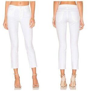 Mother The Looker Crop White Denim Jeans Women’s 24
